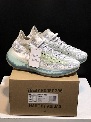 Really_ adidas Originals Yeezy Boost 380 _Alien Blue_ Blue Star Man is full of star men and women shoes 36-46 yards-7d99fc3e